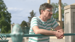 A man standing outside