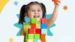 Little girl with blocks
