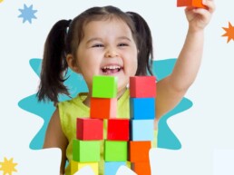 Little girl with blocks