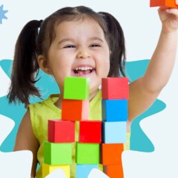 Little girl with blocks